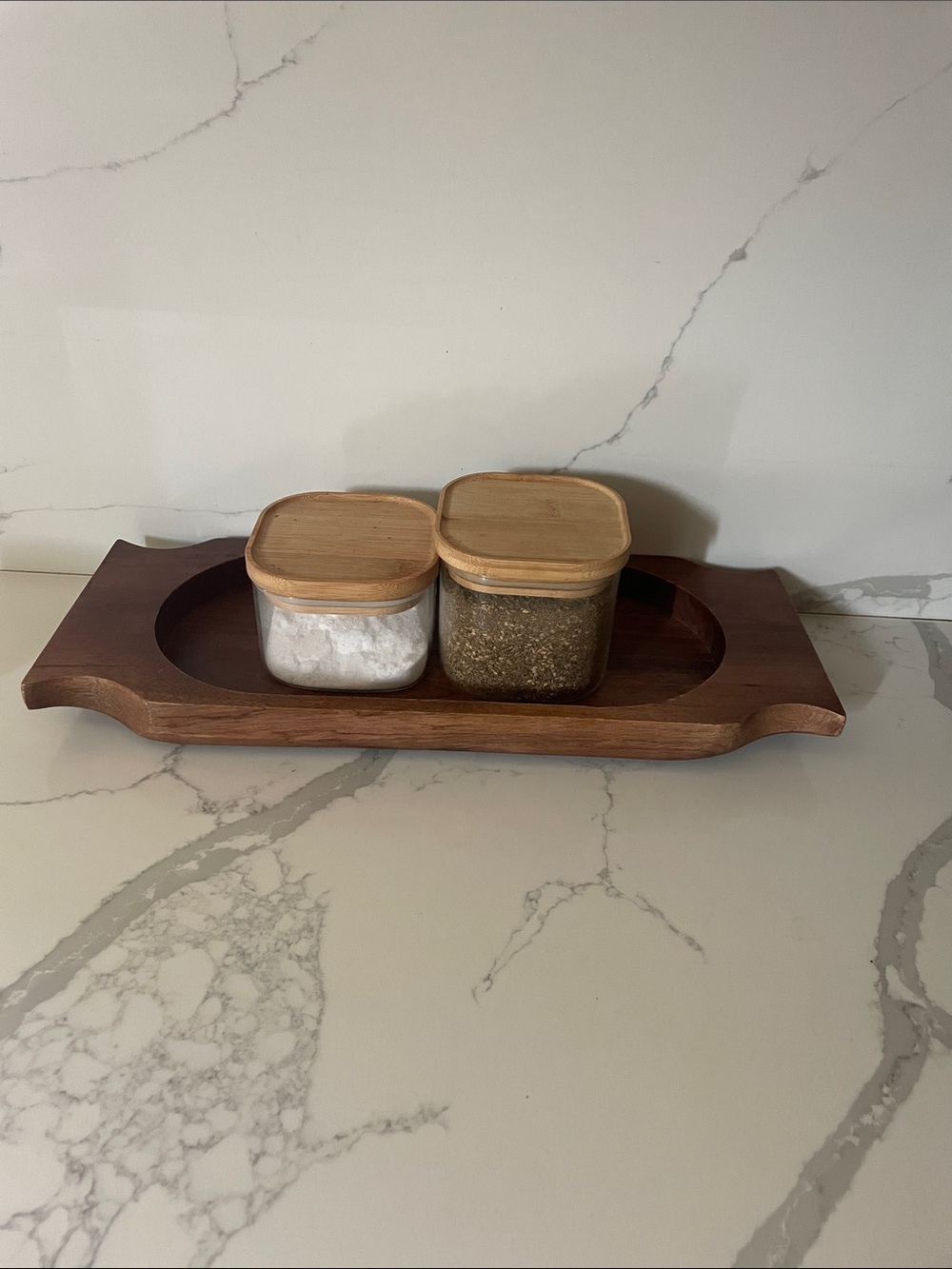 Wooden Decorative Tray - Dark Brown - Picture 1 of 9